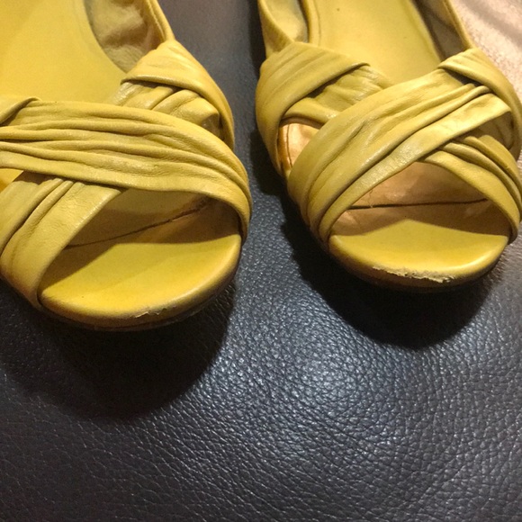Cole Haan Shoes Cole Haan Yellow Leather Sandals Poshmark
